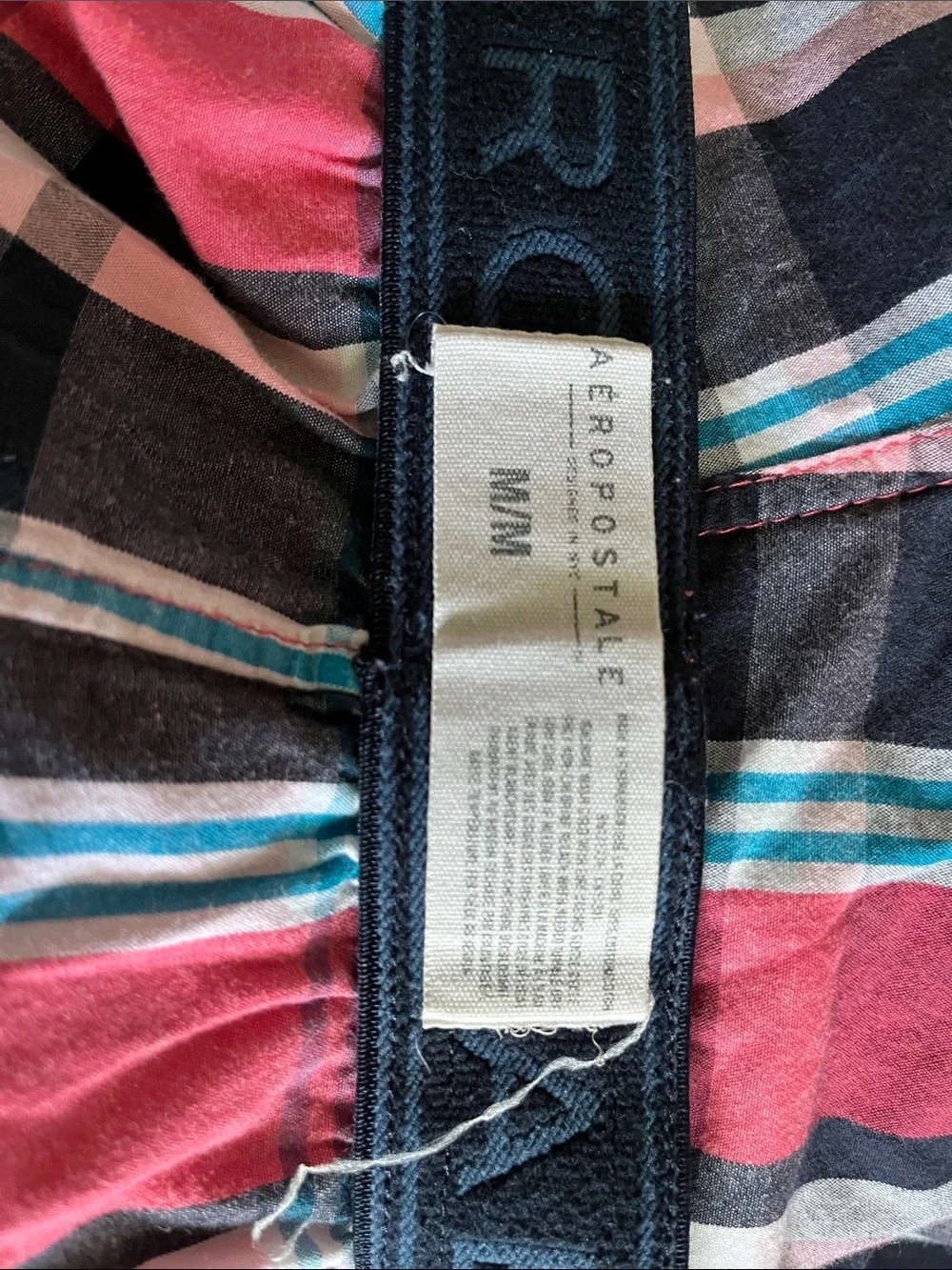 Aeropostale Red Black Plaid Boxer Shorts
